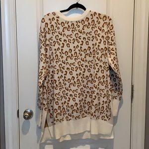 Cheetah tunic sweater